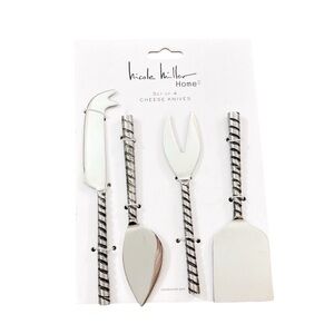 NWT Nicole Miller Silver Cheese Knives Set
